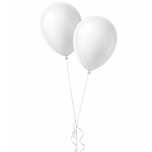 White Celebration Balloons (Set of Two)